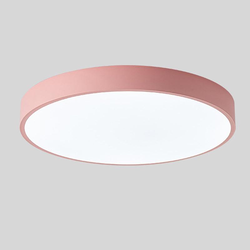 Luz de techo redonda delgada moderna y minimalista con brillo para espacios del hogar