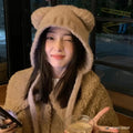 Cute Bear Ear Winter Hat - product detail 7