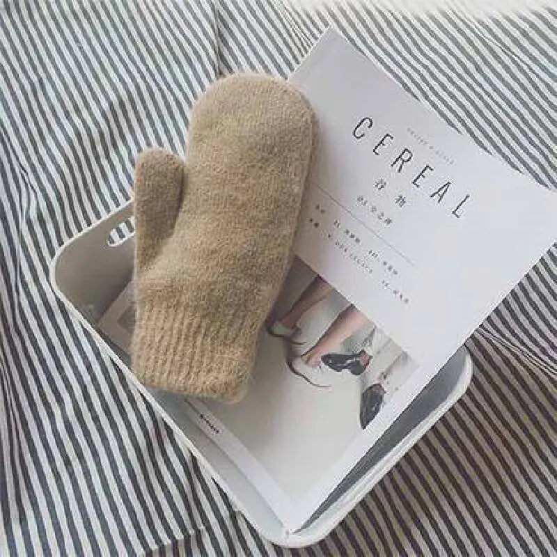 Cashmere Knit Mittens Winter for Women - product detail 8