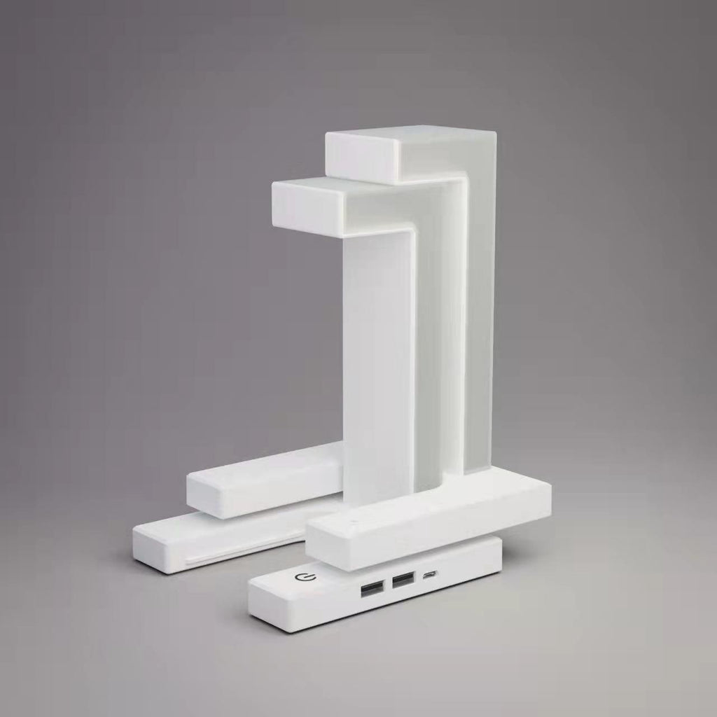 Lámpara de mesa LED recargable para niños, con diseño flotante de tensegridad a batería y almohadilla