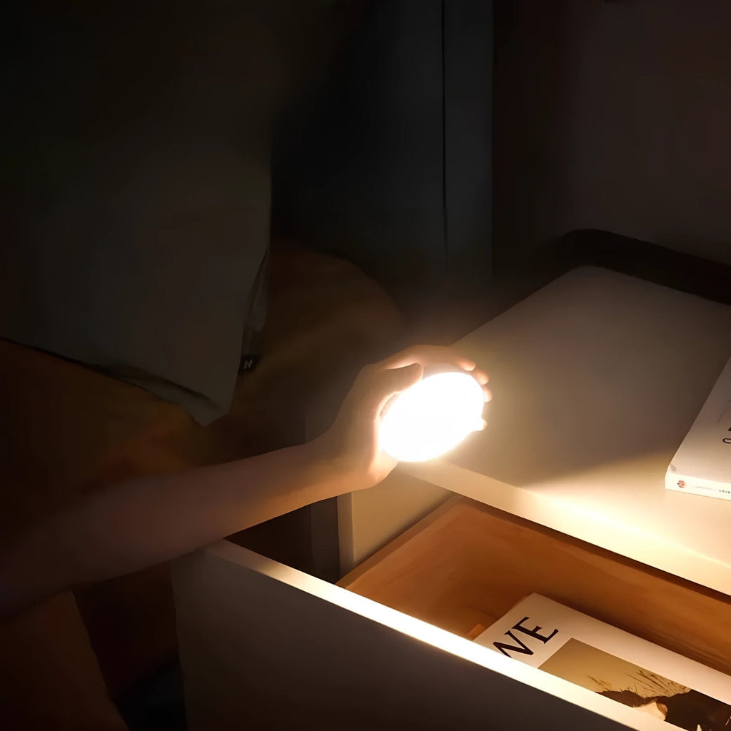 Luz LED con sensor de movimiento, detección activada, inalámbrica, magnética, tipo puck, blanco cálido