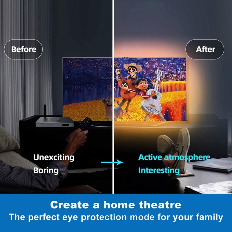 Tiras de luces LED RGB con cambio de color, control remoto y diodos de cinta flexible para decorar habitaciones