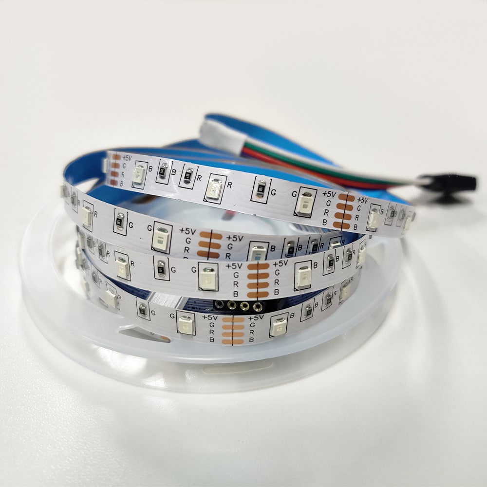Tiras de luces LED RGB con control remoto USB, flexibles y con cambio de color para iluminación bajo gabinete