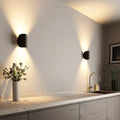 Aplique de pared LED con iluminación hacia arriba y hacia abajo para dormitorio y salón, linterna de exterior