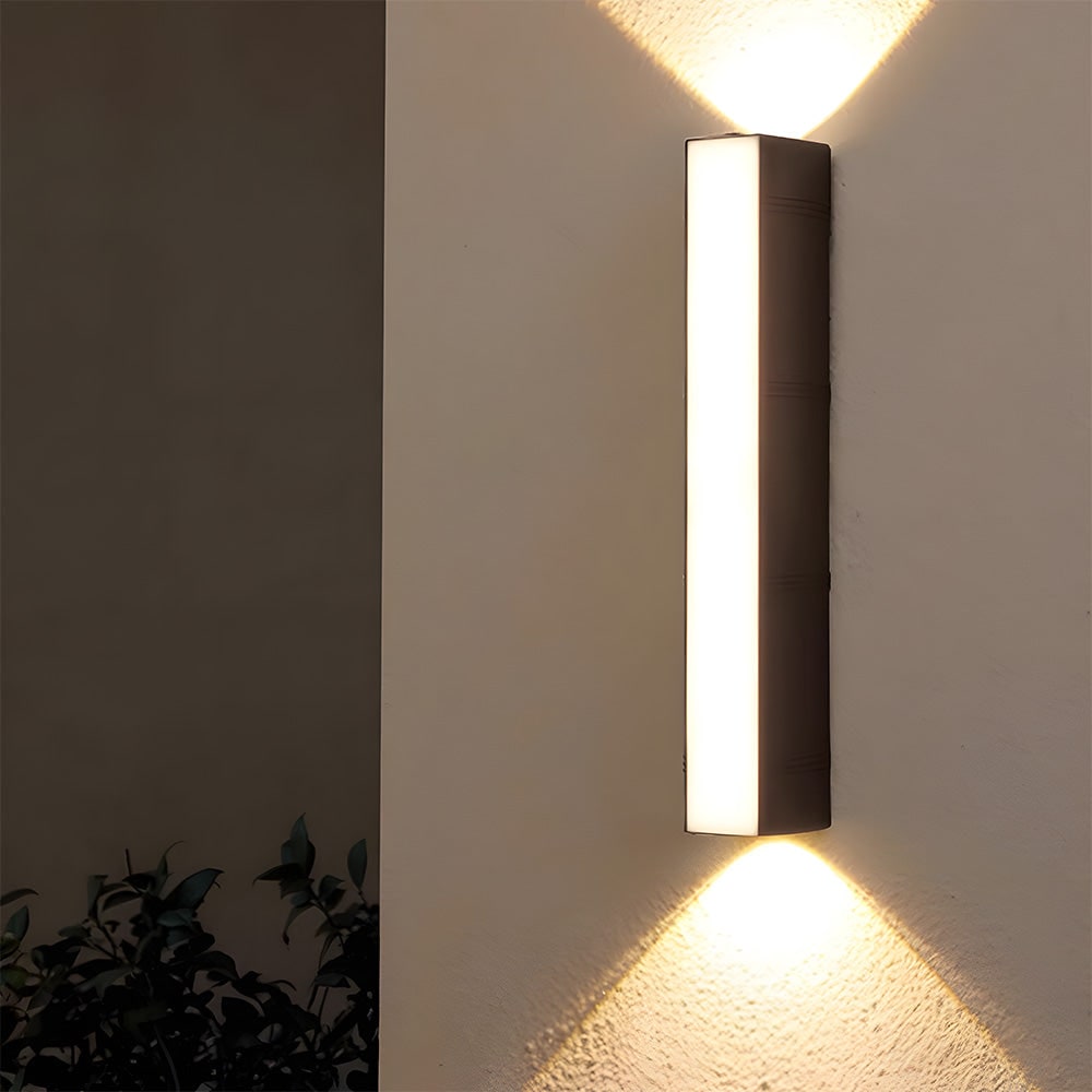 Aplique de pared LED para exterior con iluminación ascendente y descendente