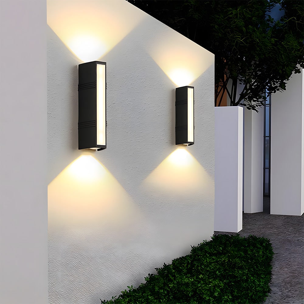 Aplique de pared LED para exterior con iluminación ascendente y descendente