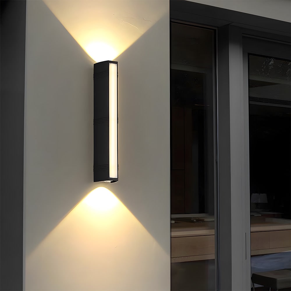 Aplique de pared LED para exterior con iluminación ascendente y descendente