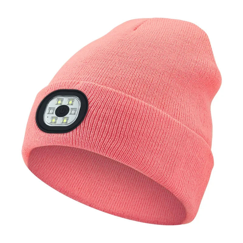 Rechargeable LED Beanie Hat for Winter - product detail 9