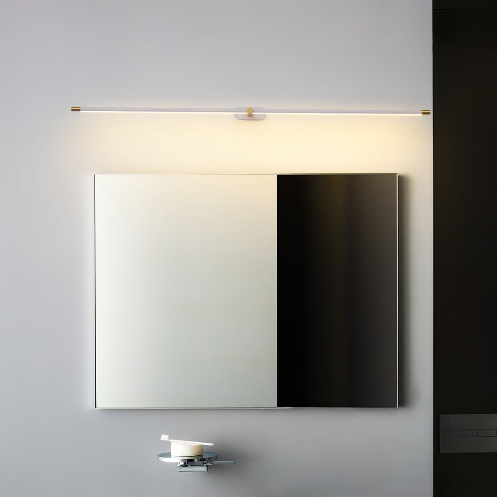 Aplique de pared moderno lineal a batería, con LED recargable inalámbrico y diseño minimalista