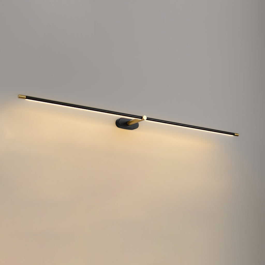 Aplique de pared moderno lineal a batería, con LED recargable inalámbrico y diseño minimalista