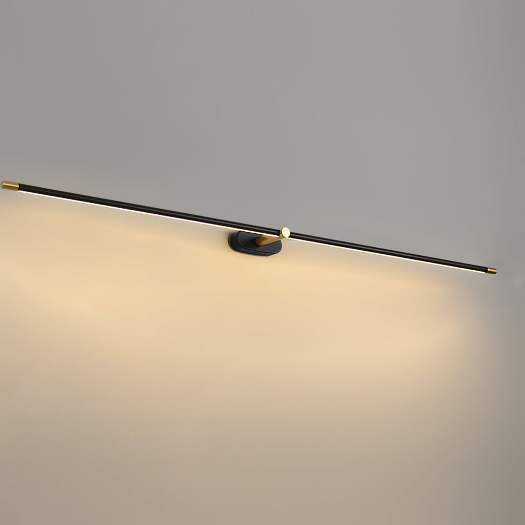 Aplique de pared moderno lineal a batería, con LED recargable inalámbrico y diseño minimalista