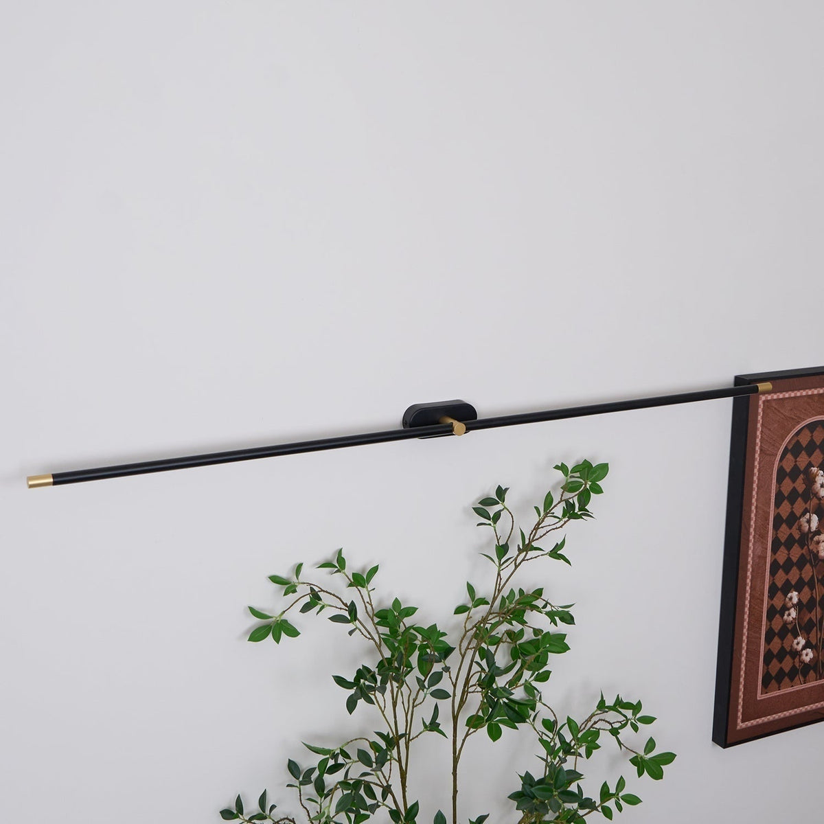 Aplique de pared moderno lineal a batería, con LED recargable inalámbrico y diseño minimalista