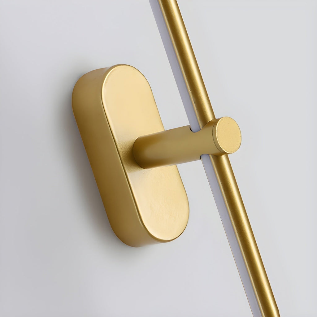 Aplique de pared moderno lineal a batería, con LED recargable inalámbrico y diseño minimalista