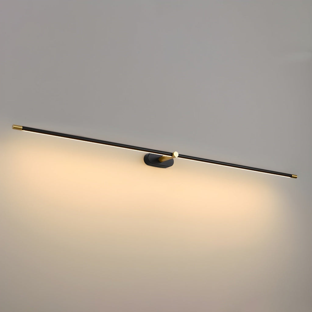 Aplique de pared moderno lineal a batería, con LED recargable inalámbrico y diseño minimalista