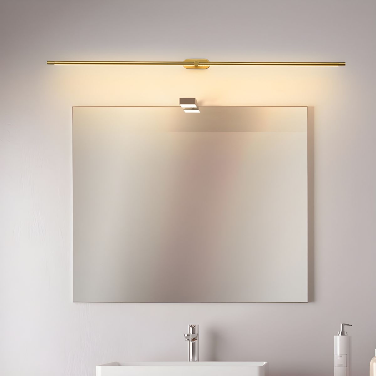 Aplique de pared moderno lineal a batería, con LED recargable inalámbrico y diseño minimalista