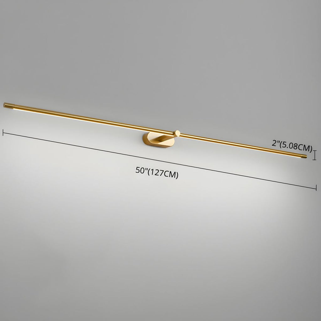 Aplique de pared moderno lineal a batería, con LED recargable inalámbrico y diseño minimalista
