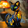 Lámpara de mesa con forma de gato, luz suave con cambio de color para decoración del hogar