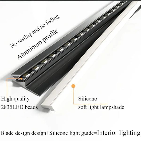 45 Degree LED Under Cabinet Lighting Bars Invisible Ultra Thin Strips - product image 6