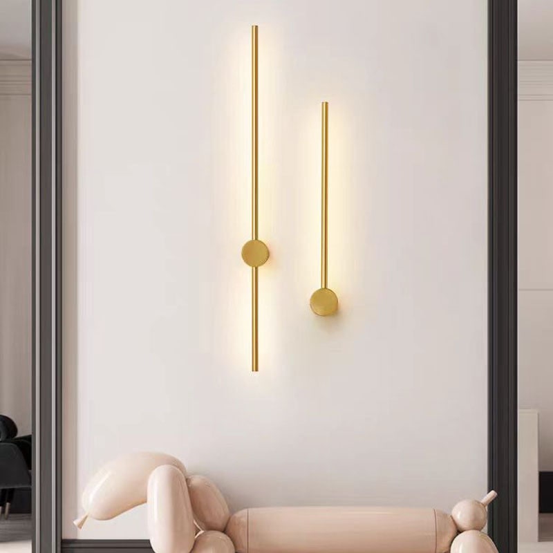 Aplique de pared LED lineal contemporáneo moderno con iluminación trasera indirecta