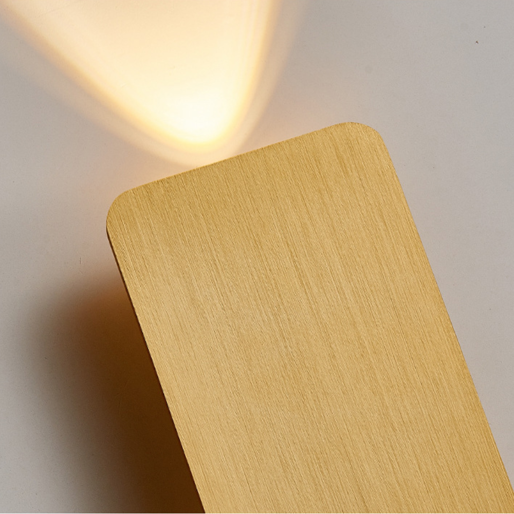 Aplique de pared LED moderno y contemporáneo, rectangular, de metal y montaje al ras, para interiores