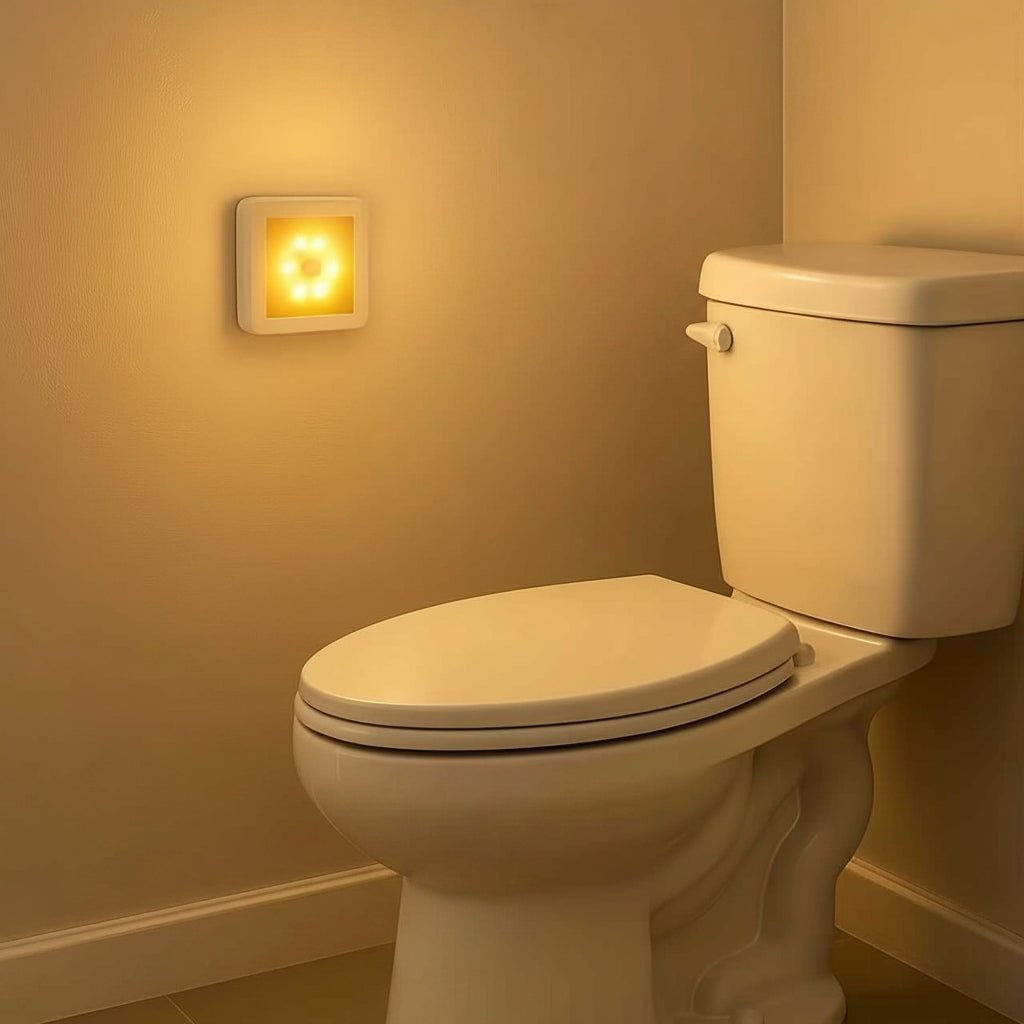 Luz nocturna con sensor de movimiento, 6 bombillas LED, a pilas, adhesiva y para montaje en pared