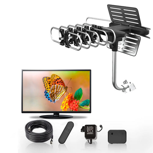 NOMOVA 2025 Long Distance Digital Outdoor HD TV Antenna with Full 360 Directional Motor Free HD Channels