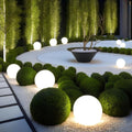 Luces de exterior en forma de globo, esmeriladas, portátiles, inalámbricas y resistentes a la intemperie para jardín