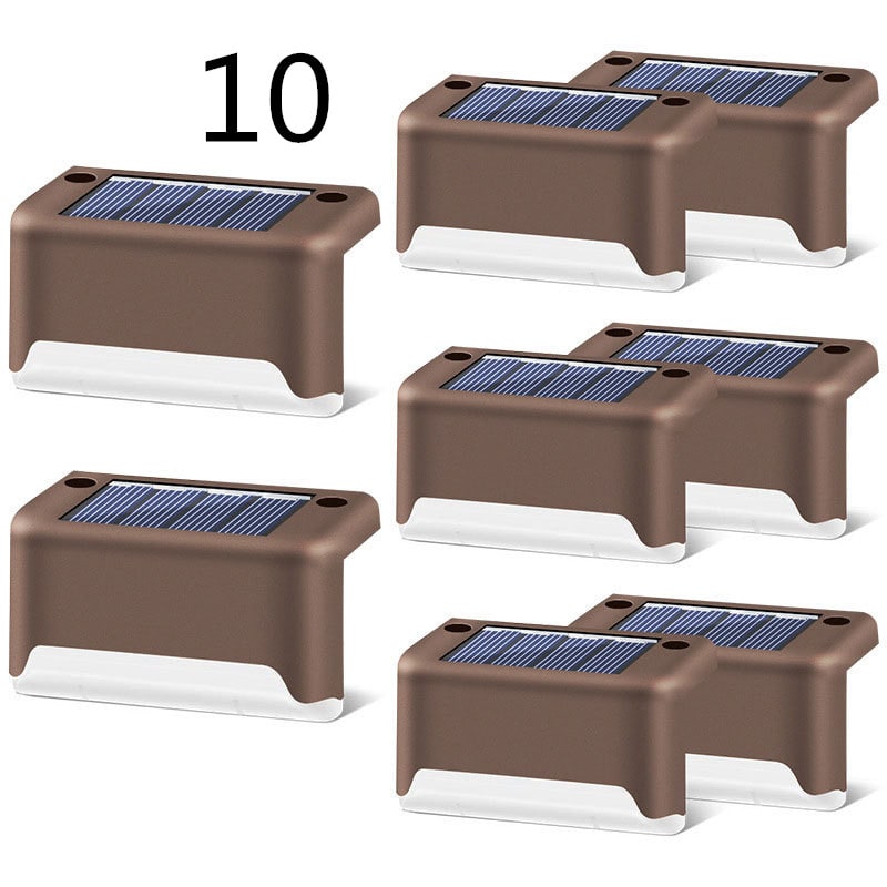 Luces solares exteriores para terraza y cercas, con iluminación para escalones de patios y caminos peatonales
