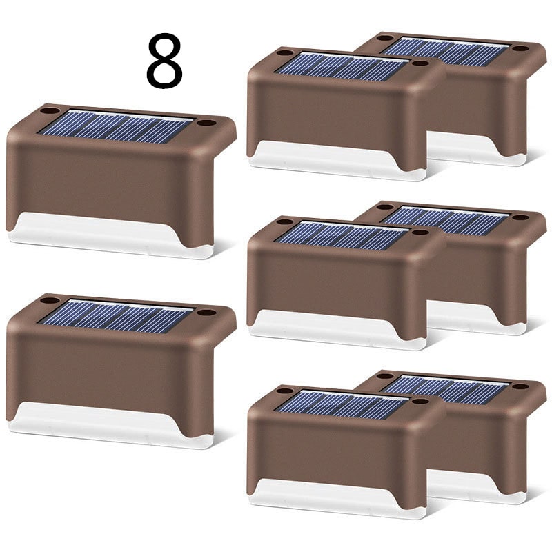 Luces solares exteriores para terraza y cercas, con iluminación para escalones de patios y caminos peatonales
