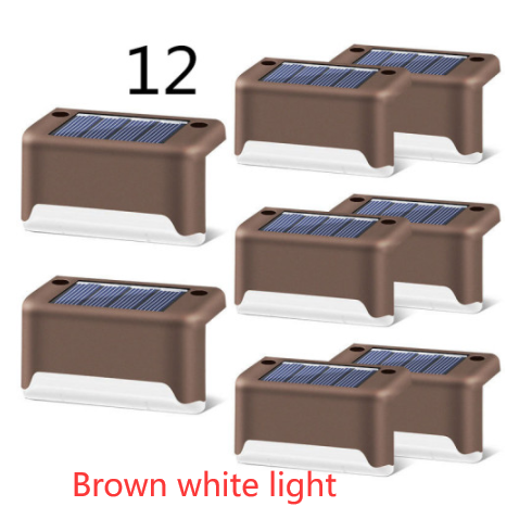 Luces solares exteriores para terraza y cercas, con iluminación para escalones de patios y caminos peatonales