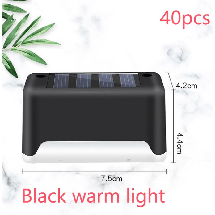 Luces solares exteriores para terraza y cercas, con iluminación para escalones de patios y caminos peatonales
