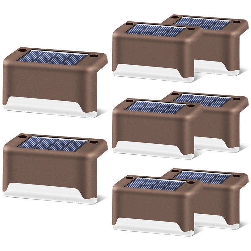 Luces solares exteriores para terraza y cercas, con iluminación para escalones de patios y caminos peatonales