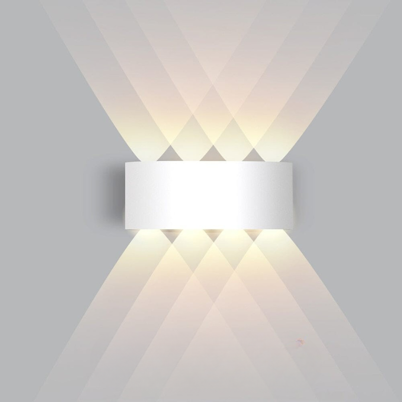 Aplique de pared exterior LED con luz hacia arriba y hacia abajo, lámpara moderna, delgada y resistente a la intemperie
