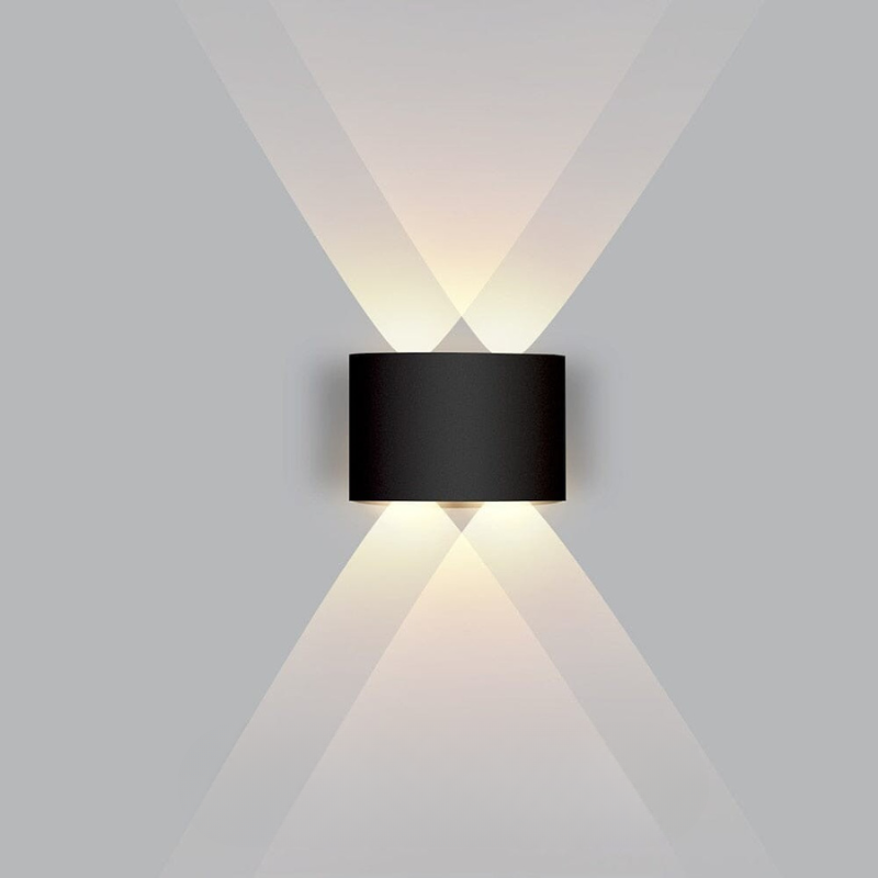 Aplique de pared exterior LED con luz hacia arriba y hacia abajo, lámpara moderna, delgada y resistente a la intemperie