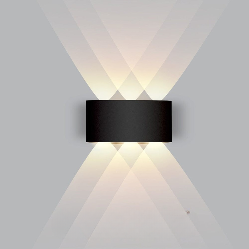Aplique de pared exterior LED con luz hacia arriba y hacia abajo, lámpara moderna, delgada y resistente a la intemperie