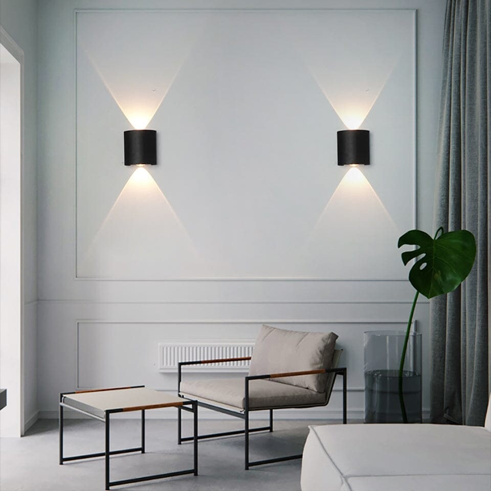 Aplique de pared exterior LED con luz hacia arriba y hacia abajo, lámpara moderna, delgada y resistente a la intemperie
