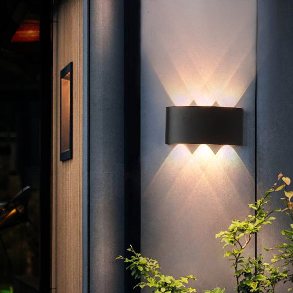 Aplique de pared exterior LED con luz hacia arriba y hacia abajo, lámpara moderna, delgada y resistente a la intemperie