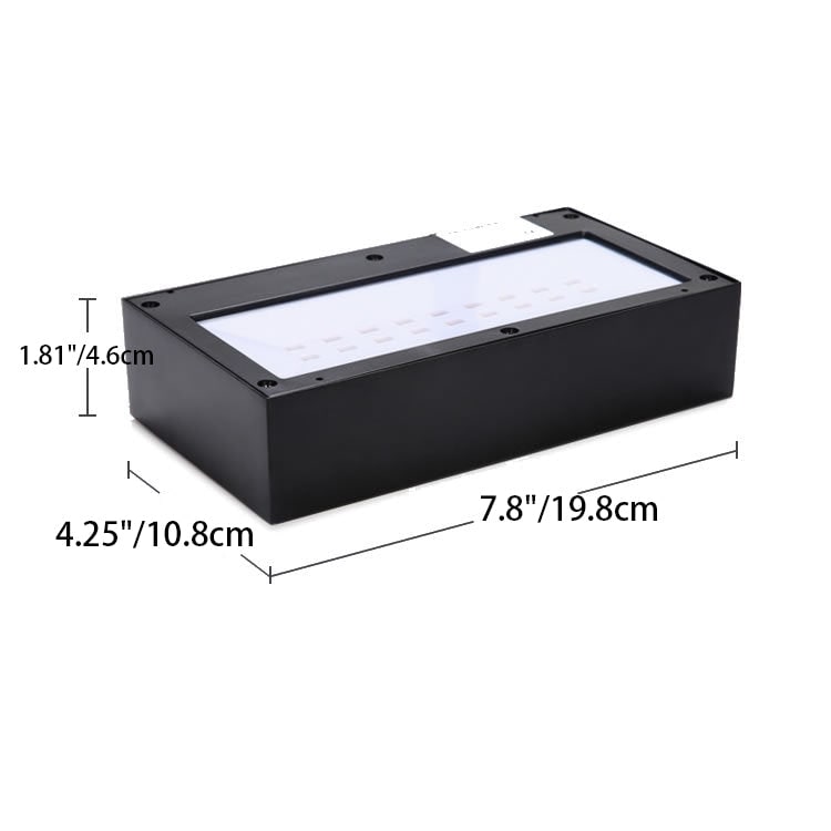 Aplique de pared exterior con iluminación LED hacia arriba y hacia abajo y sensor de movimiento