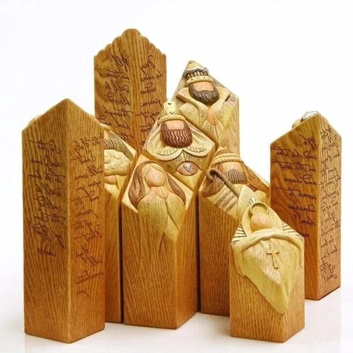 9pcs Heaven Nativity Tree Pillar Statues - product image 2