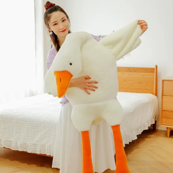 Big White Goose Throw Pillow Duck Sleeping Plush Toy Big Goose Doll Stuffed Toy - product image 5