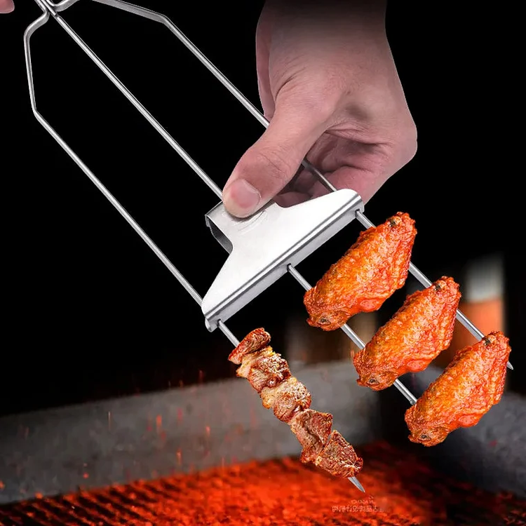 Three-prong grill skewer set - product image 2