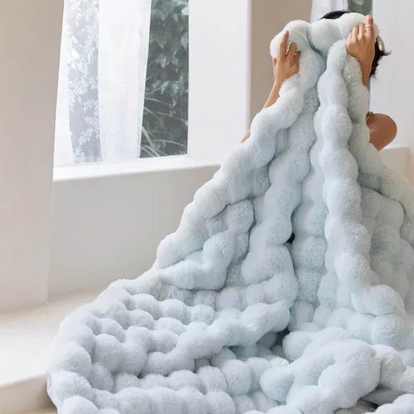 Winter Warm Rabbit Faux Fur Throw Blanket - product image 5