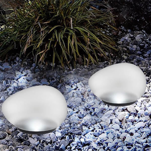 Solar Pebble ABS Sandblasted LED Outdoor Landscape Glass Light - product image 1