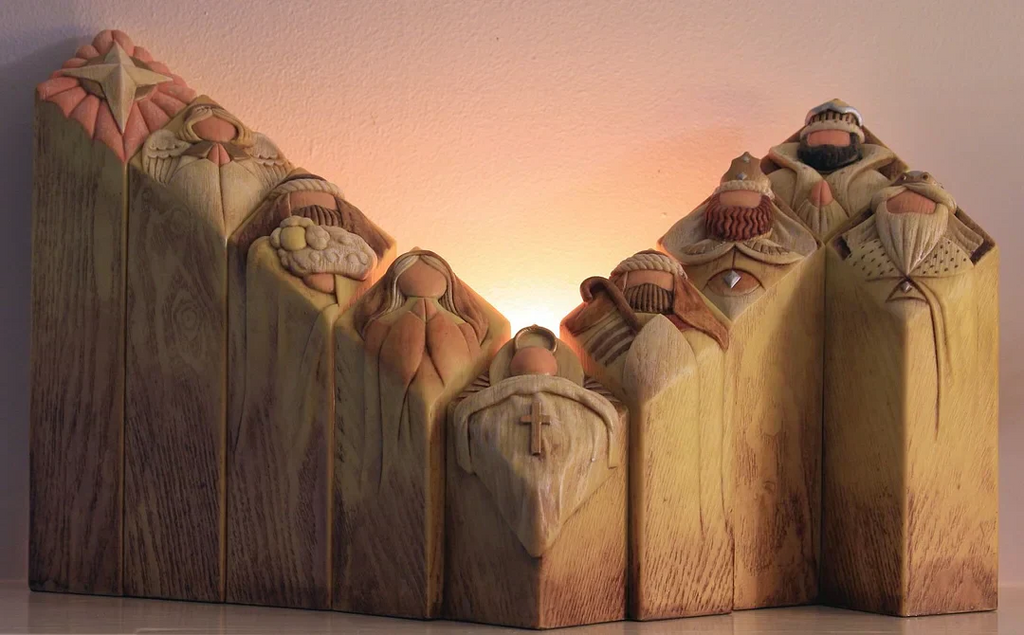 9pcs Heaven Nativity Tree Pillar Statues - product image 3