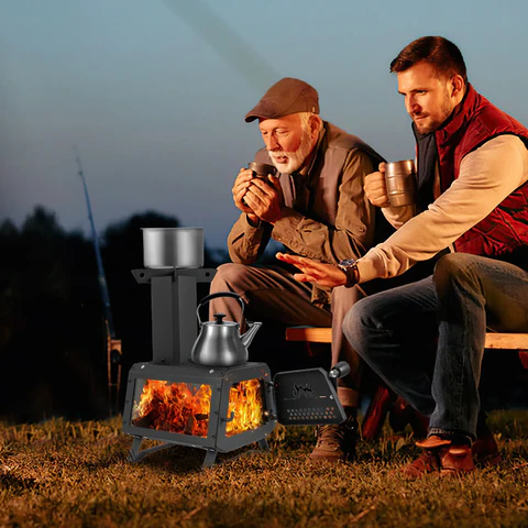 Portable Wood Burning Camping Cooking Heater Stove - product image 4