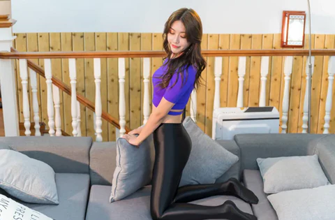 Glossy Opaque Shiny High Waist Sexy Stockings - High Elastic Skinny Leggings Pencil Pants - product image 8