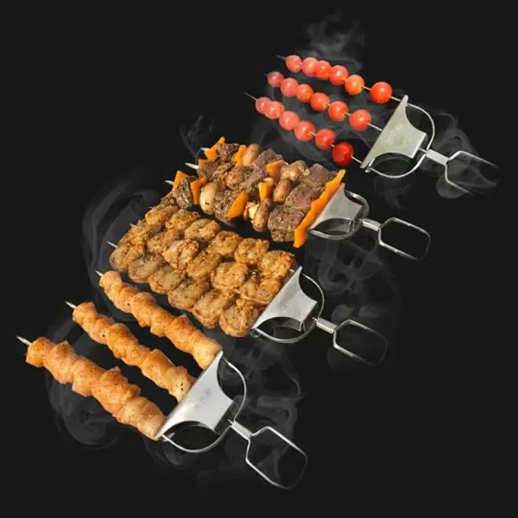 Three-prong grill skewer set - product image 4