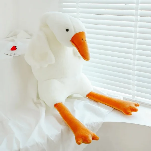 Big White Goose Throw Pillow Duck Sleeping Plush Toy Big Goose Doll Stuffed Toy - product image 3