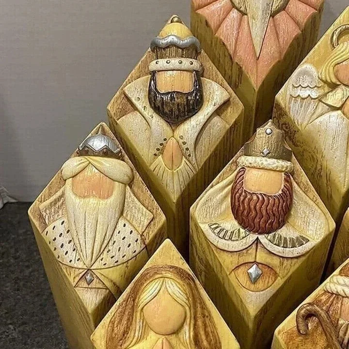 9pcs Heaven Nativity Tree Pillar Statues - product image 4