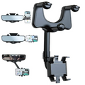 Rotatable and Retractable Car Phone Holder - 360 Degree Rear View Mirror Phone Holder - product image 1